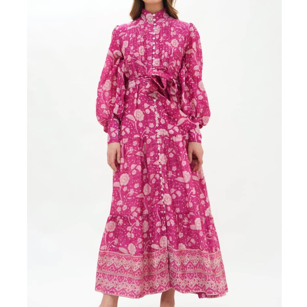 Oliphant high neck button maxi
